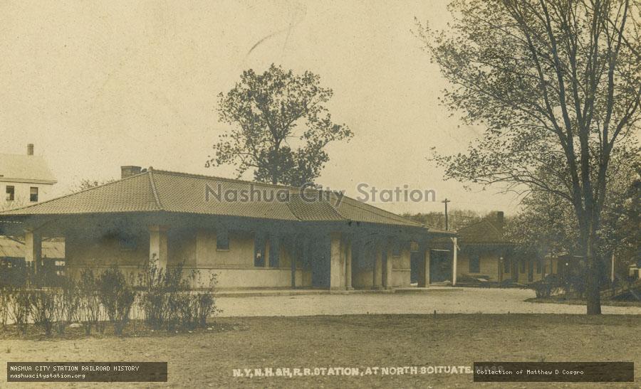 Postcard: New York, New Haven & Hartford Railroad Station at North Scituate, Massachusetts